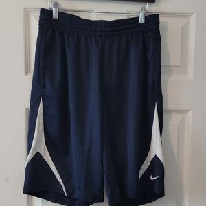 Nike Dark Blue Sports Shorts with White Details